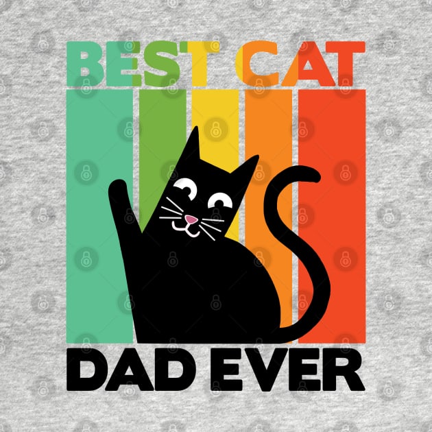 Best Cat Dad Ever Retro Vintage Daddy Gift Cats by Kuehni
